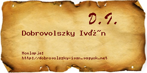 Dobrovolszky Iván névjegykártya